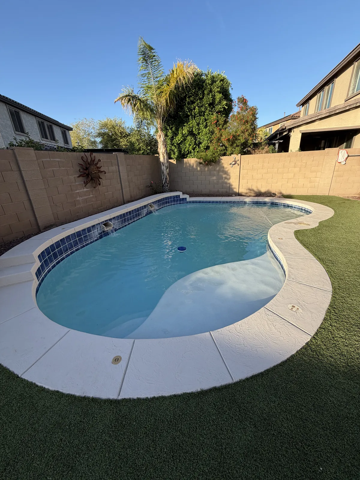 Clean pool after green pool cleanup in the East Valley