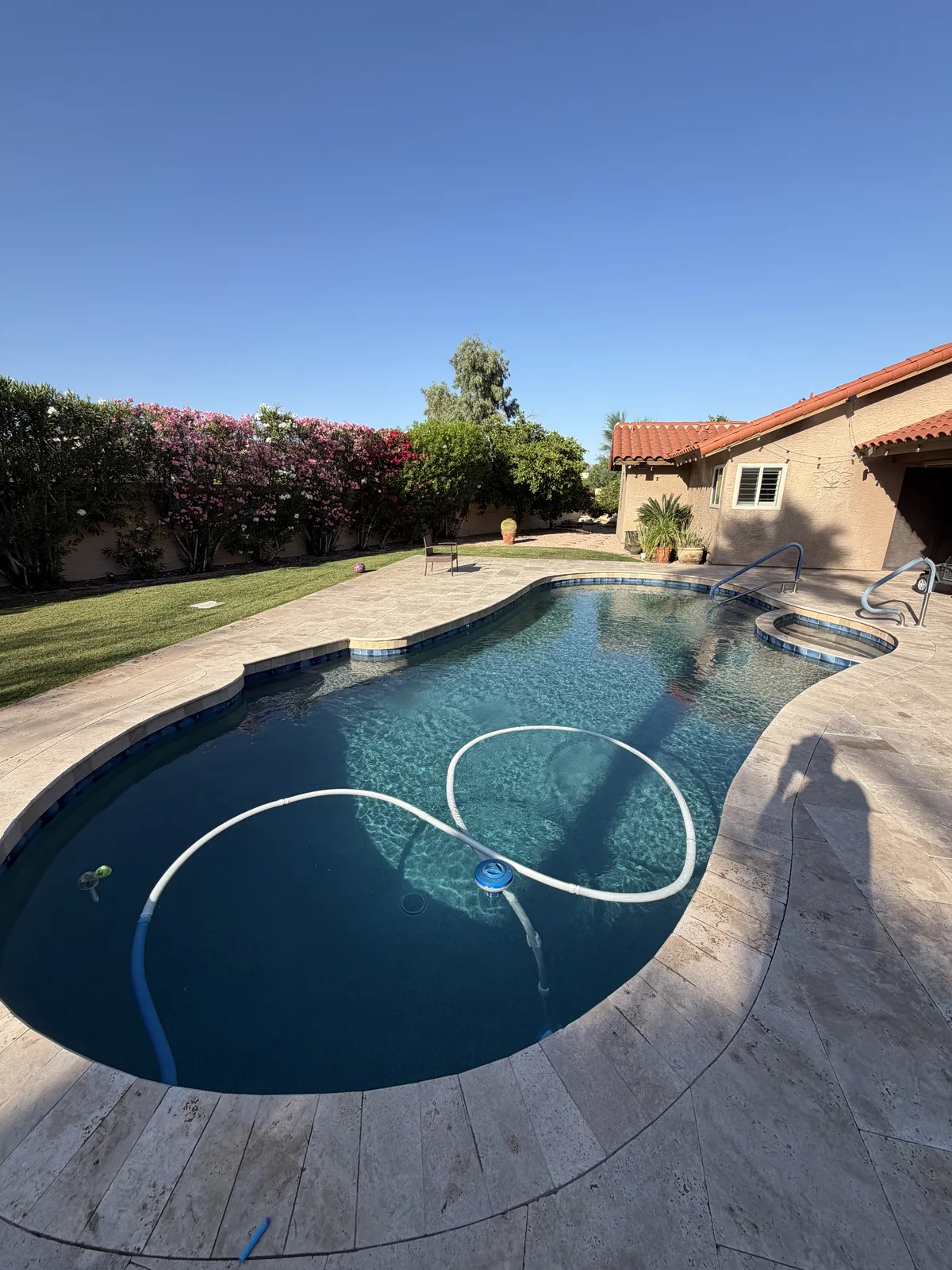 Clean pool after weekly pool service in Scottsdale AZ